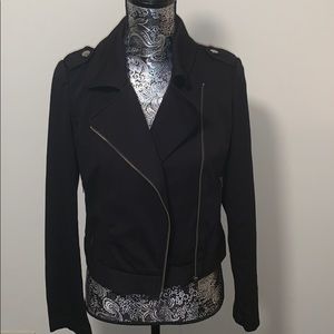 LOFT Military black zip up blazer